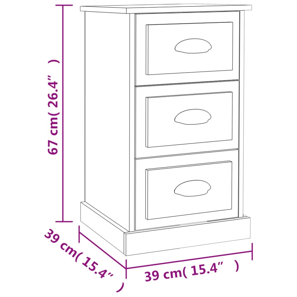 Nachttisch Sonoma-Eiche 39x39x67 cm Holzwerkstoff