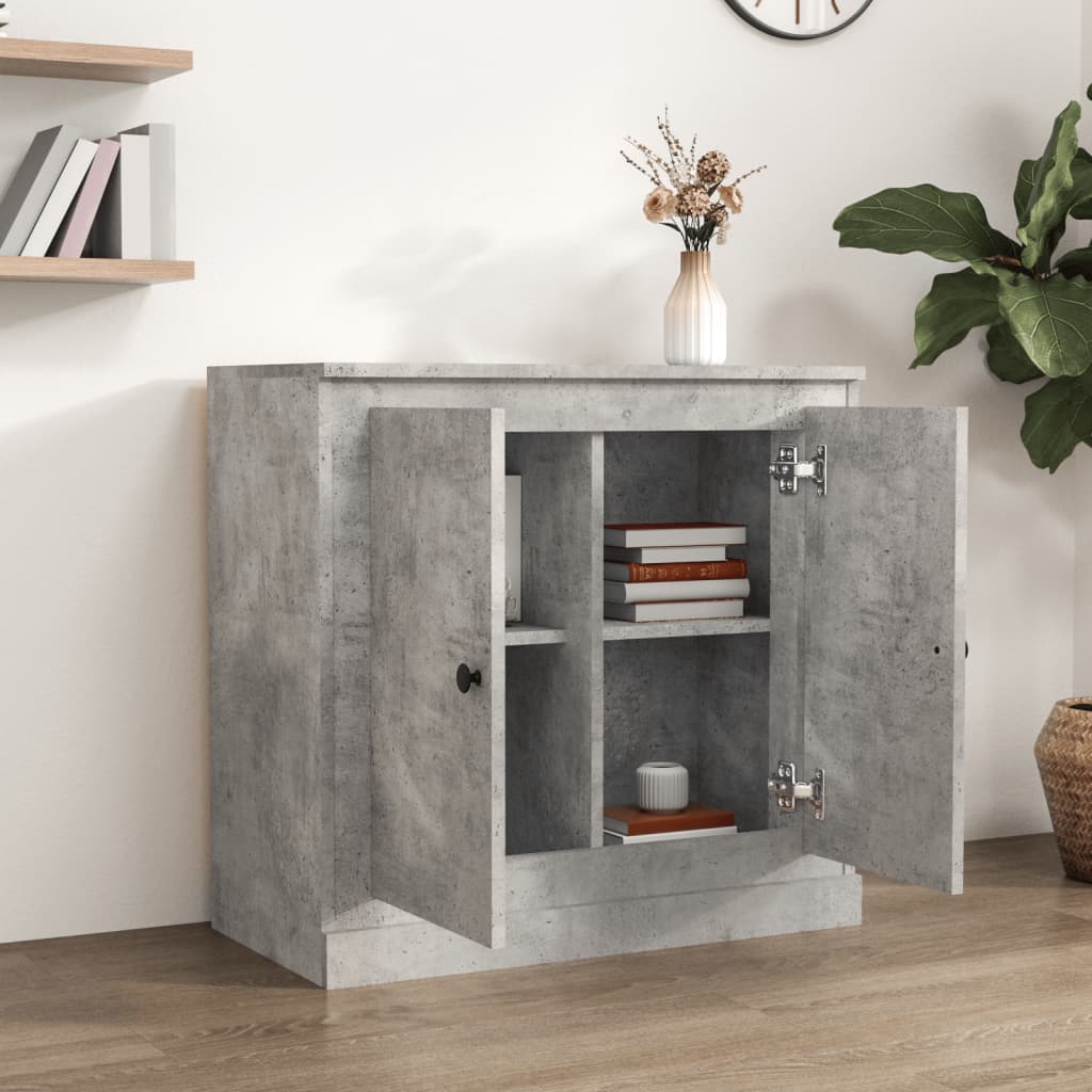 Sideboard Betongrau 70x35,5x67,5 cm Holzwerkstoff