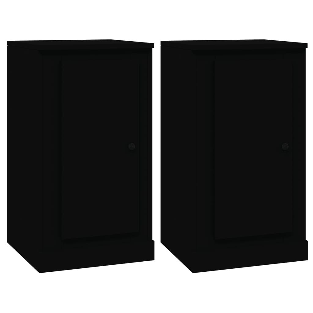 Sideboards 2 Stk. Schwarz 37,5x35,5x67,5 cm Holzwerkstoff