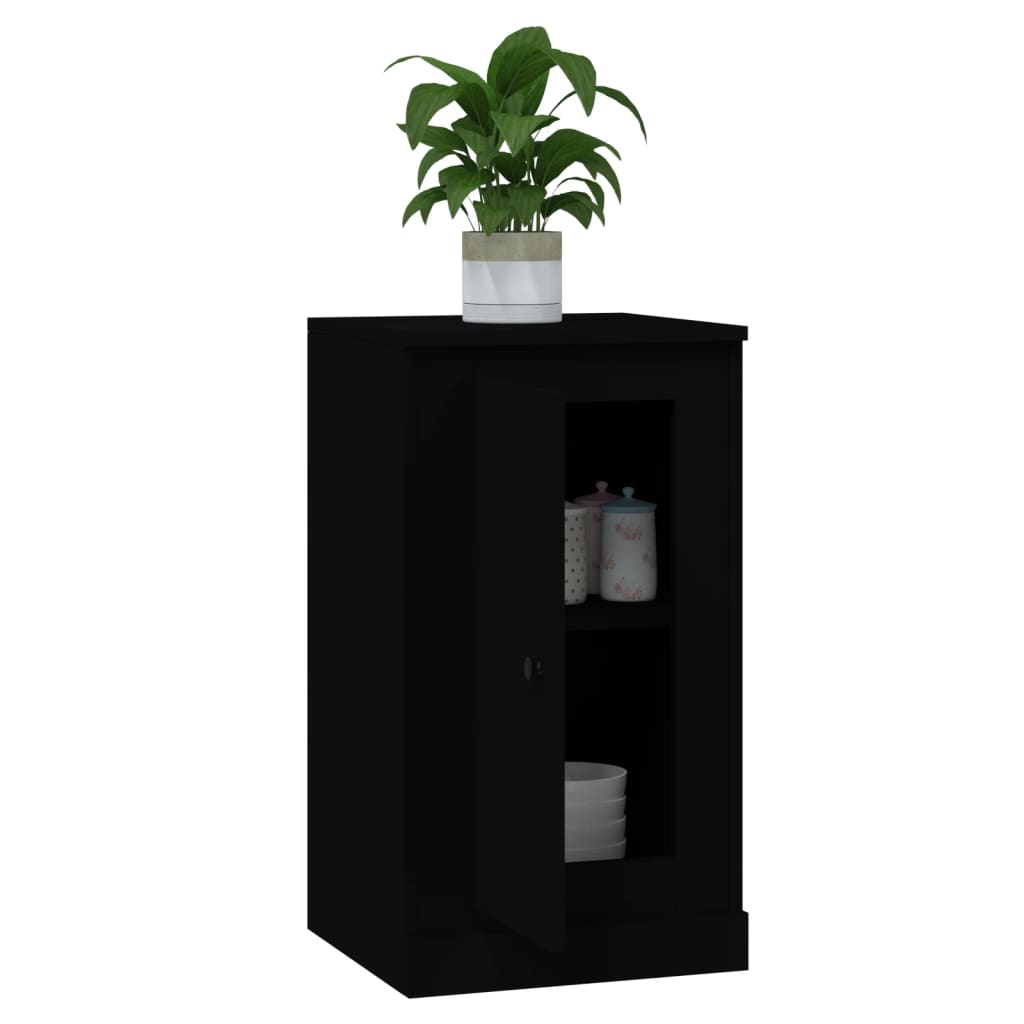 Sideboards 2 Stk. Schwarz 37,5x35,5x67,5 cm Holzwerkstoff