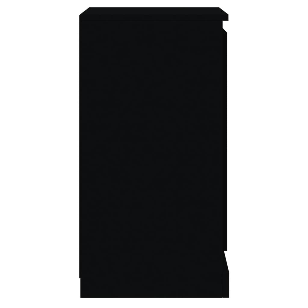 Sideboards 2 Stk. Schwarz 37,5x35,5x67,5 cm Holzwerkstoff