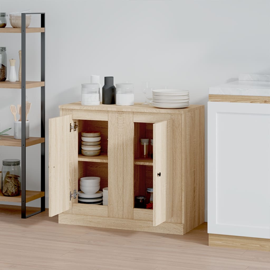Sideboards 2 Stk. Sonoma-Eiche 37,5x35,5x67,5 cm Holzwerkstoff