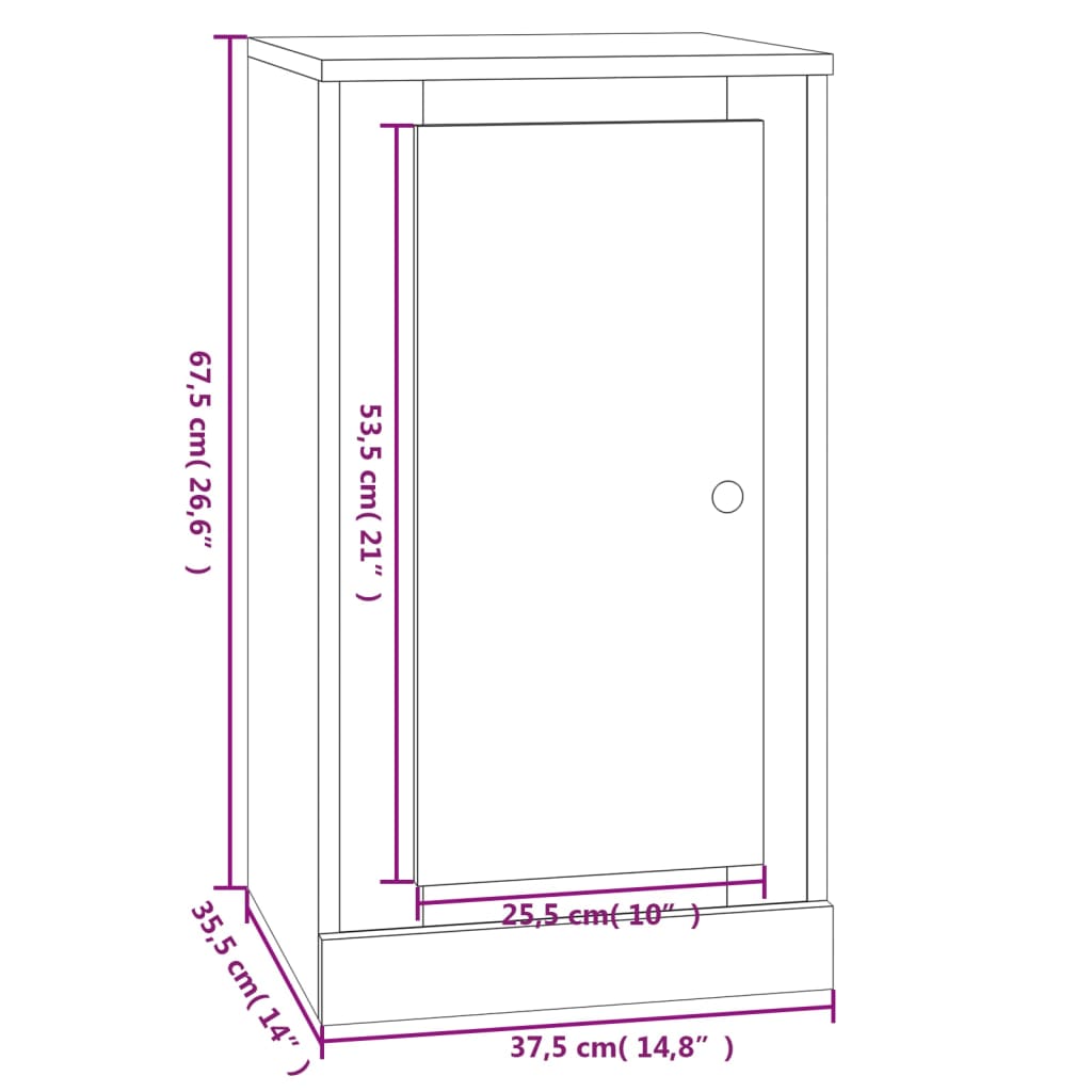 Sideboards 2 Stk. Sonoma-Eiche 37,5x35,5x67,5 cm Holzwerkstoff