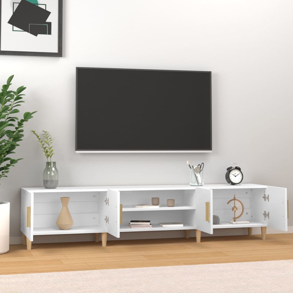 TV-Schrank Weiß 180 x 31,5 x 40 cm Holzwerkstoff