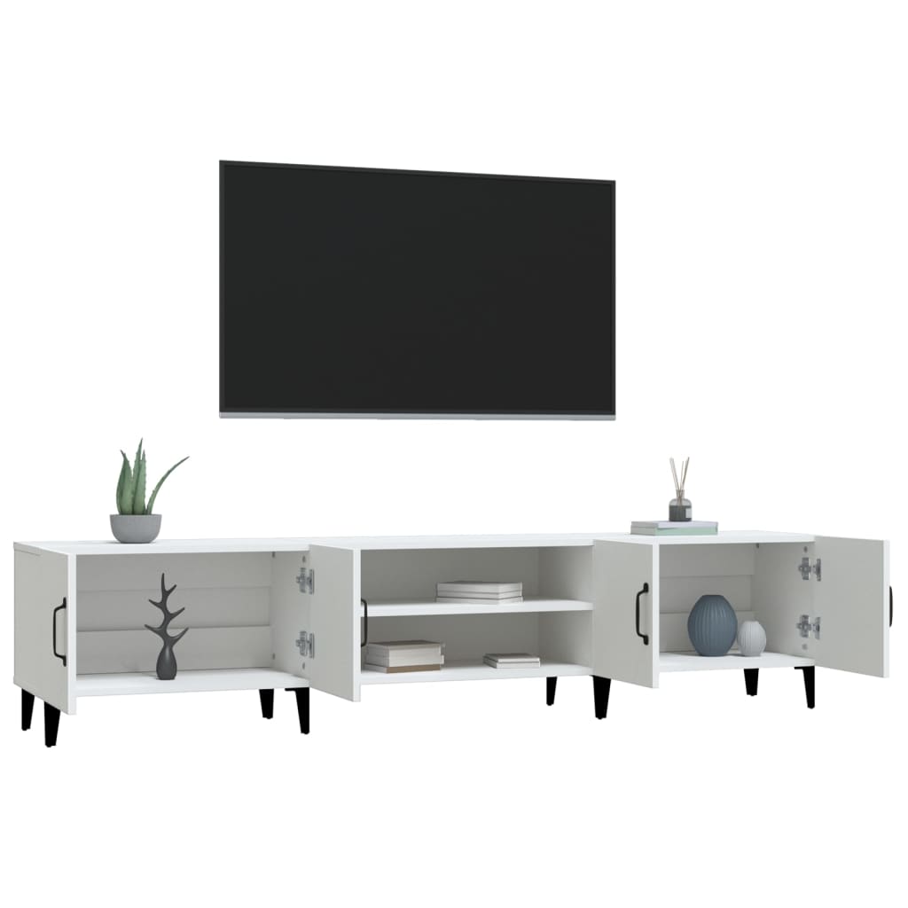 TV-Schrank Weiß 180 x 31,5 x 40 cm Holzwerkstoff