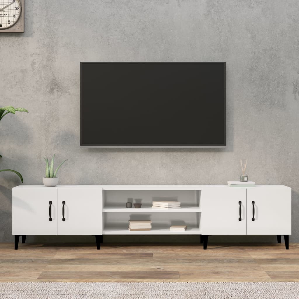 TV-Schrank Hochglanz-Weiß 180x31,5x40 cm Holzwerkstoff