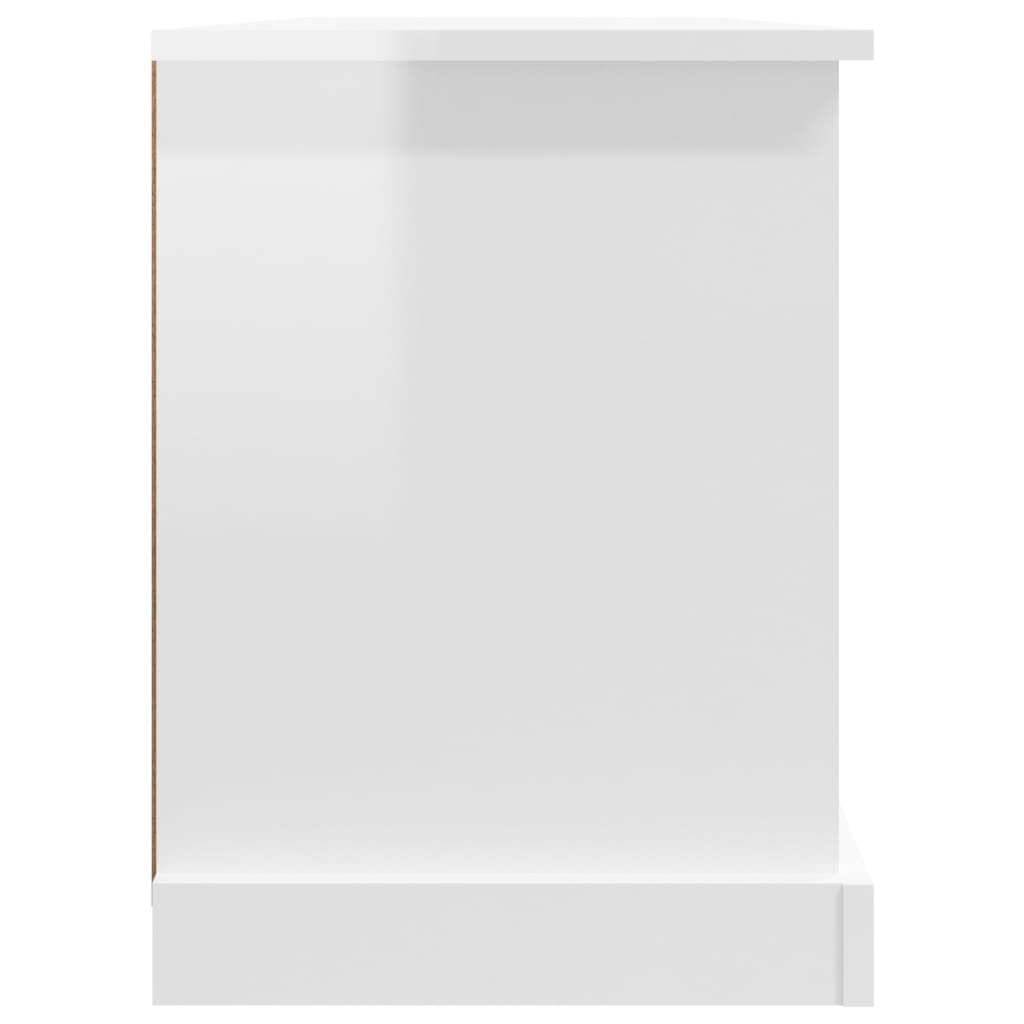 TV-Schrank Hochglanz-Weiß 99,5x35,5x48 cm Holzwerkstoff