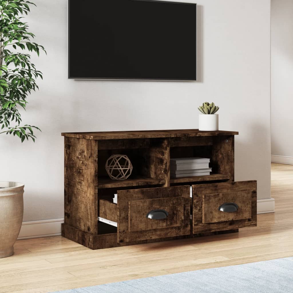 TV-Schrank Räuchereiche 80x35x50 cm Holzwerkstoff