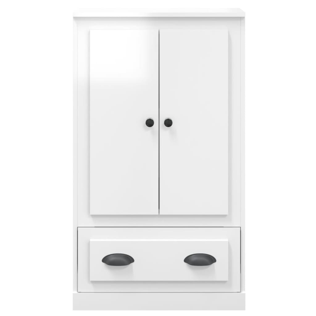 Highboard Hochglanz-Weiß 60x35,5x103,5 cm Holzwerkstoff