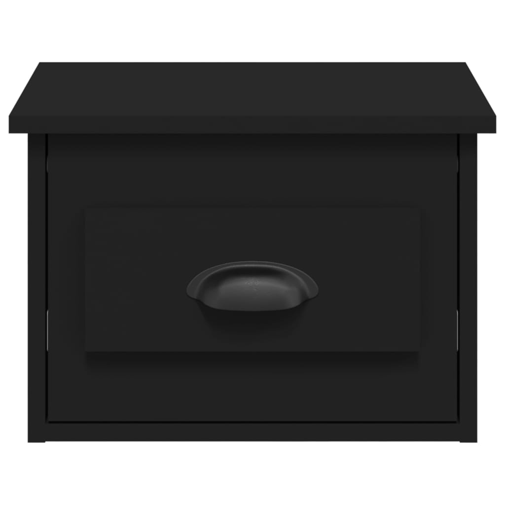 Wand-Nachttische 2 Stk. Schwarz 41,5x36x28 cm