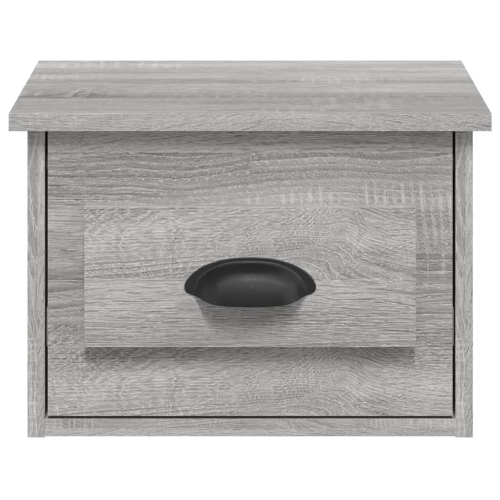 Wand-Nachttische 2 Stk. Grau Sonoma 41,5x36x28 cm