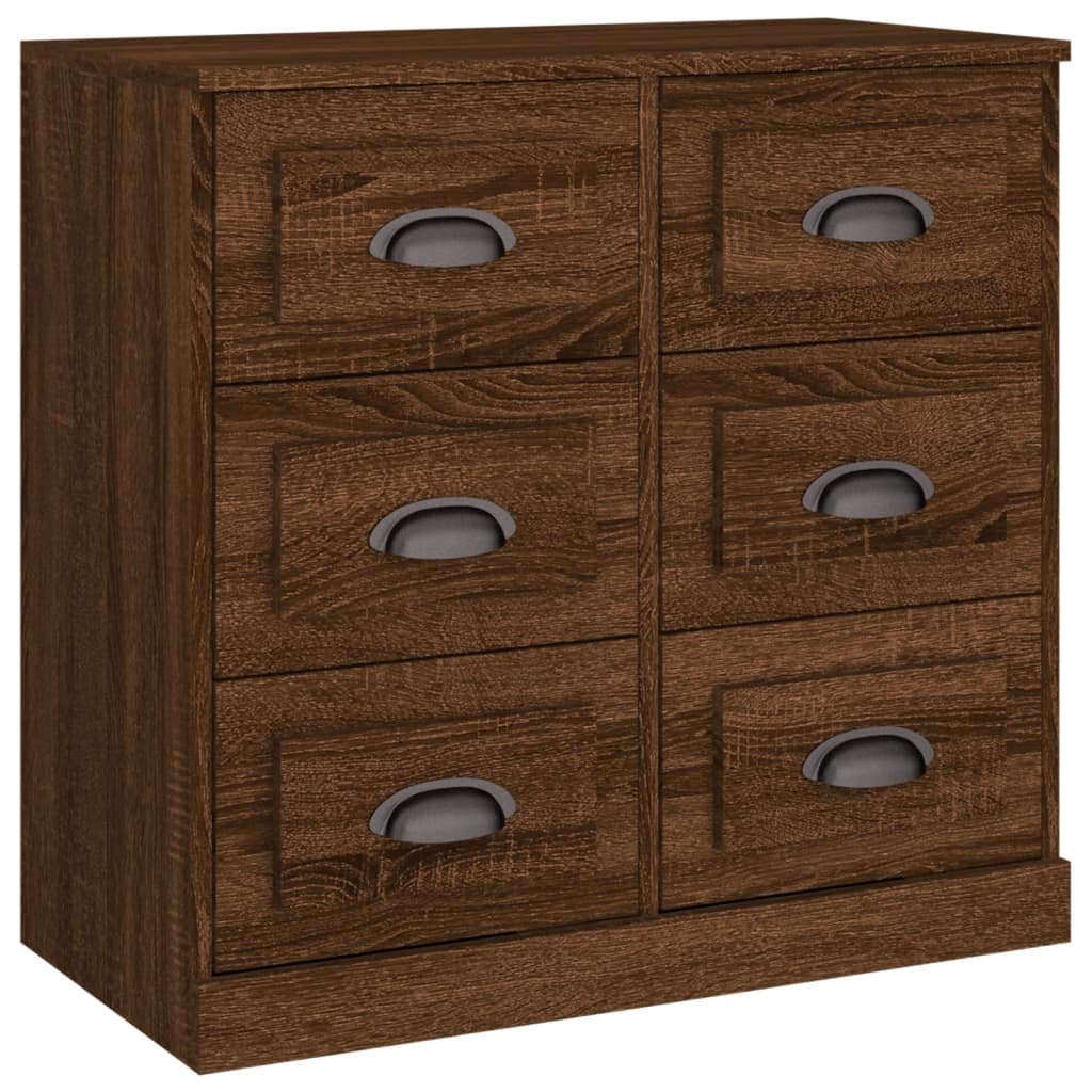 Sideboard Braun Eichen-Optik 70x35,5x67,5 cm Holzwerkstoff
