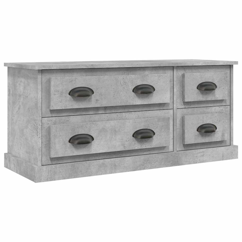 TV-Schrank Betongrau 100x35,5x45 cm Holzwerkstoff