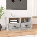 TV-Schrank Betongrau 93x35,5x45 cm Holzwerkstoff