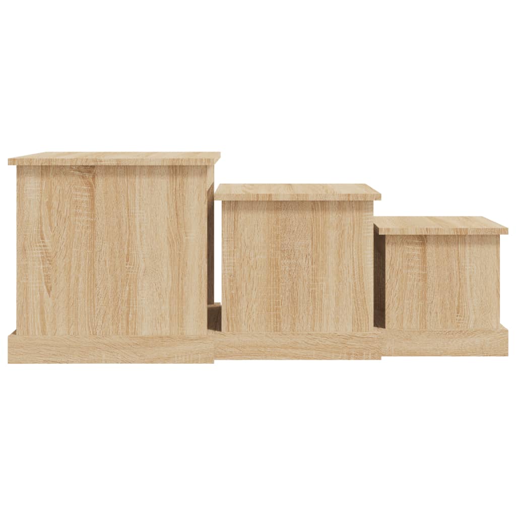 Couchtische 3 Stk. Sonoma-Eiche Holzwerkstoff