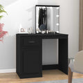 Schminktisch mit LED Schwarz 90x50x132,5 cm Holzwerkstoff