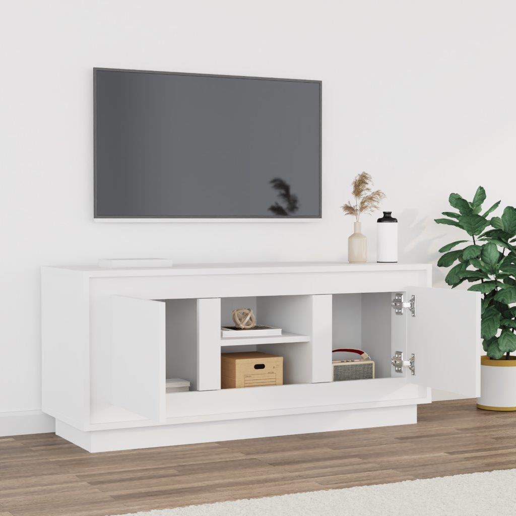 TV-Schrank Weiß 102x35x45 cm Holzwerkstoff