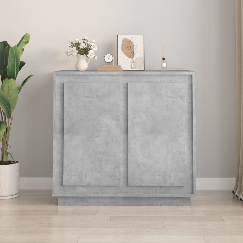 Sideboard Betongrau 80x34x75 cm Holzwerkstoff