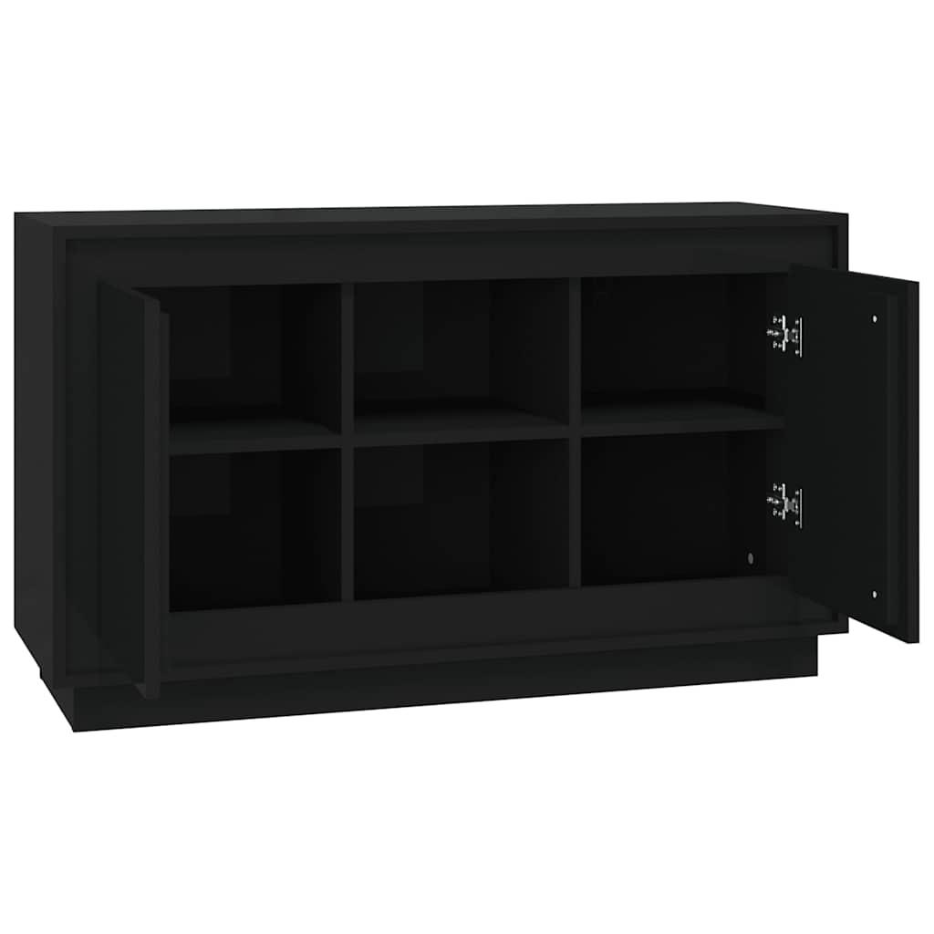 Sideboard Schwarz 102x35x60 cm Holzwerkstoff