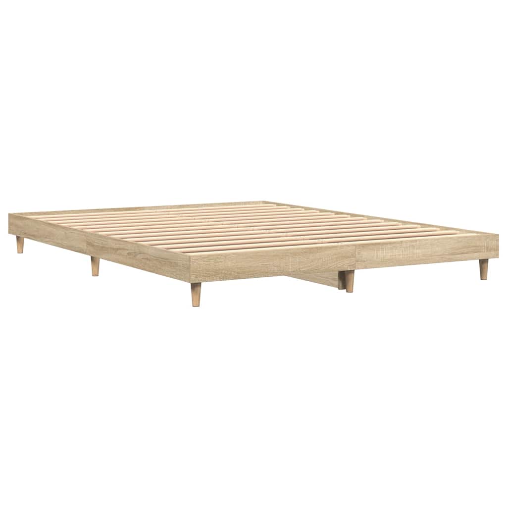 Bettgestell Sonoma-Eiche 135x190 cm Holzwerkstoff