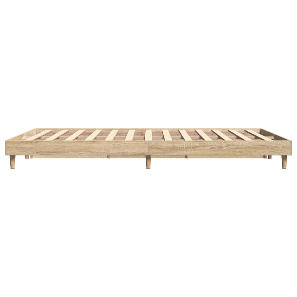 Bettgestell Sonoma-Eiche 135x190 cm Holzwerkstoff