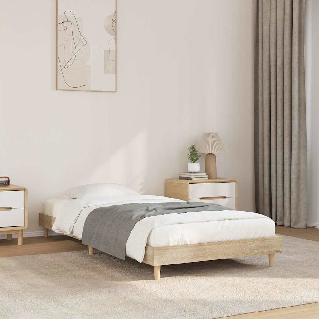 Bettgestell ohne Matratze Sonoma-Eiche 90x190 cm Holzwerkstoff