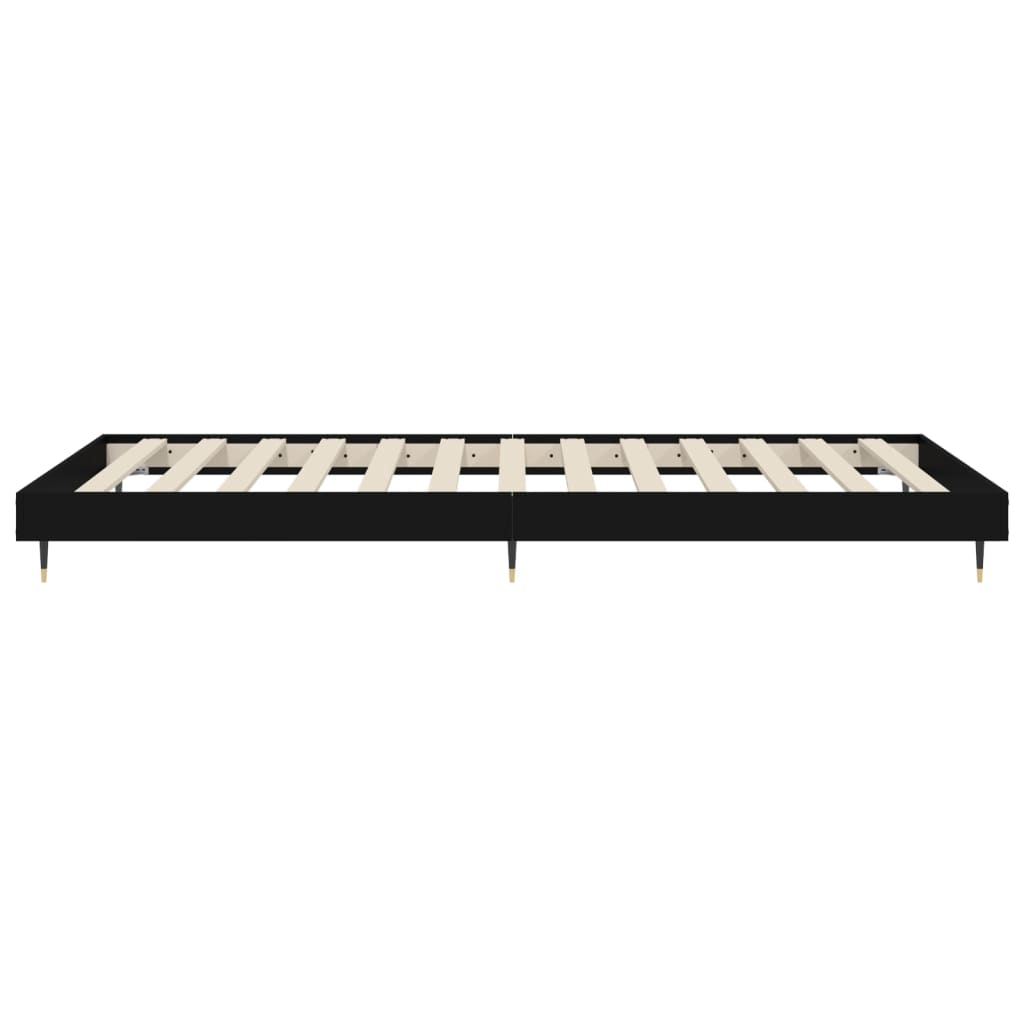 Bettgestell Schwarz 90x200 cm Holzwerkstoff