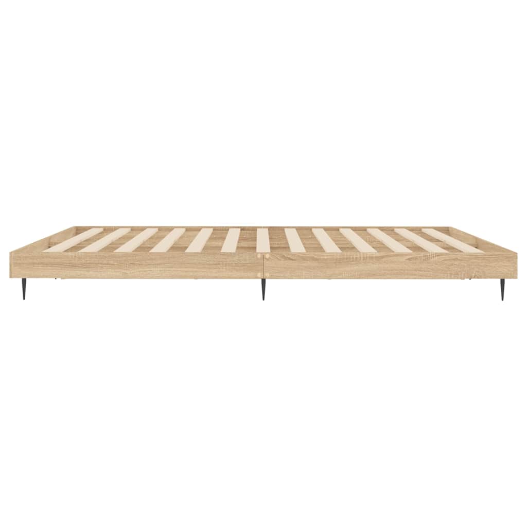 Bettgestell ohne Matratze Sonoma-Eiche 200x200 cm Holzwerkstoff