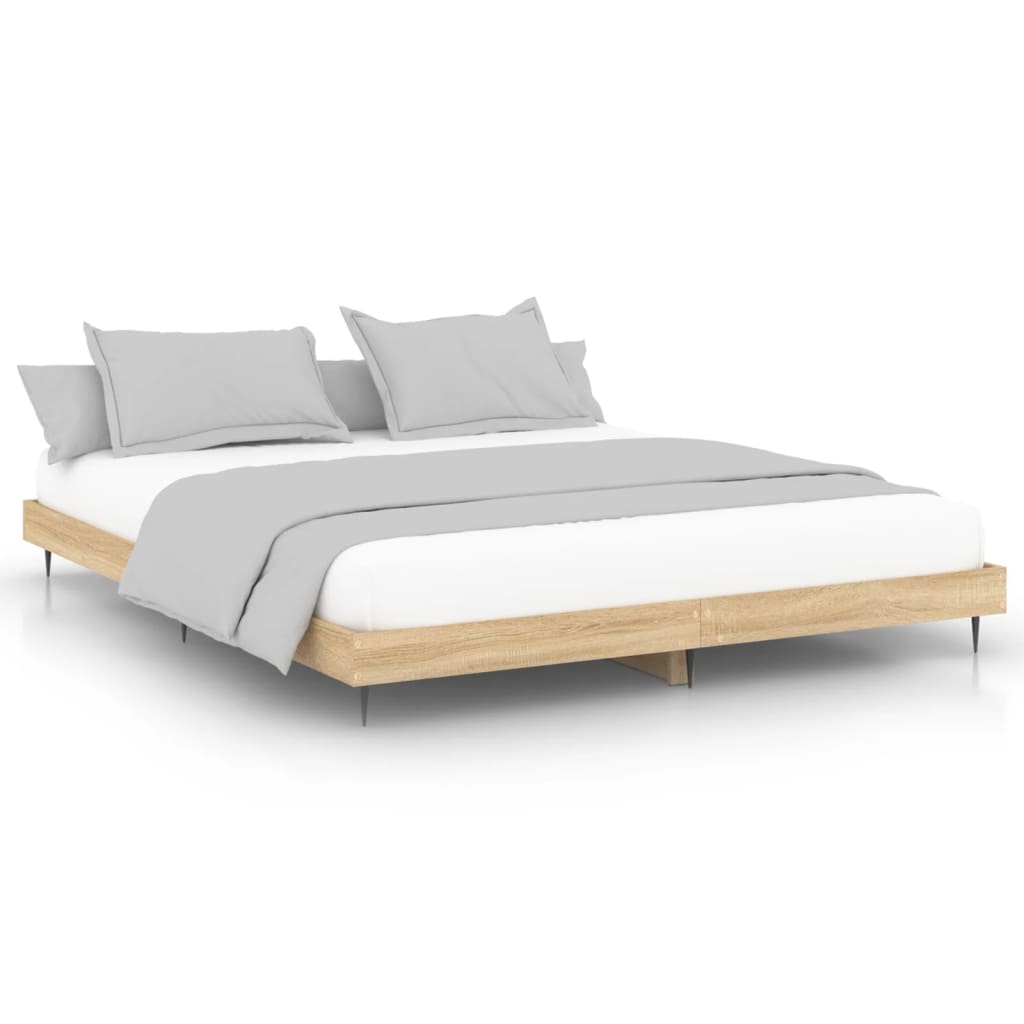 Bettgestell ohne Matratze Sonoma-Eiche 180x200 cm Holzwerkstoff