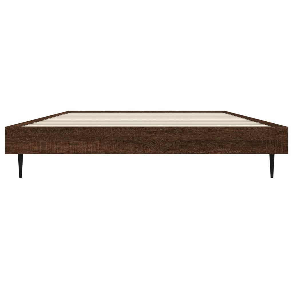 Bettgestell ohne Matratze Braun Eiche 90x200 cm Holzwerkstoff