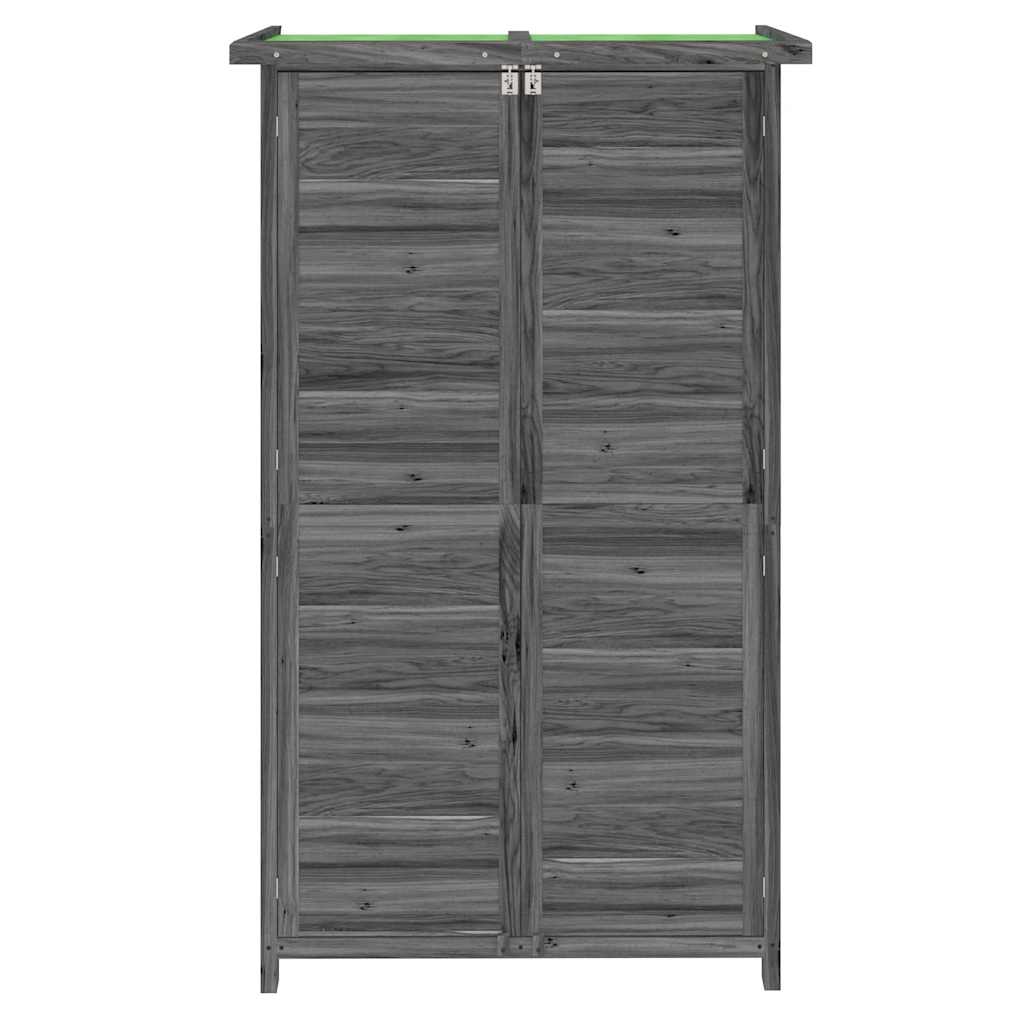 Geräteschuppen Grau 83x57x140 cm Massivholz Kiefer