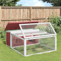 Kaninchenstall Mokka 117,5x97x47,5 cm Massivholz Kiefer