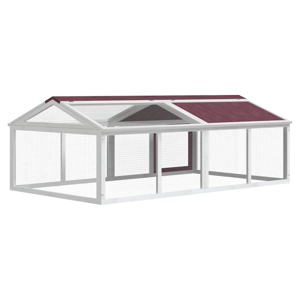 Freilaufgehege Mokka 200x112,5x74 cm Massivholz Kiefer