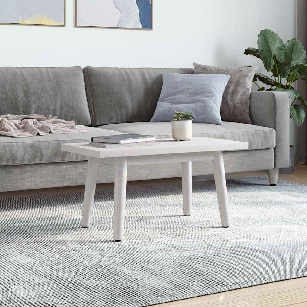 Tischplatte Weiß 80x40x2,5 cm Massivholz Kiefer Rechteckig