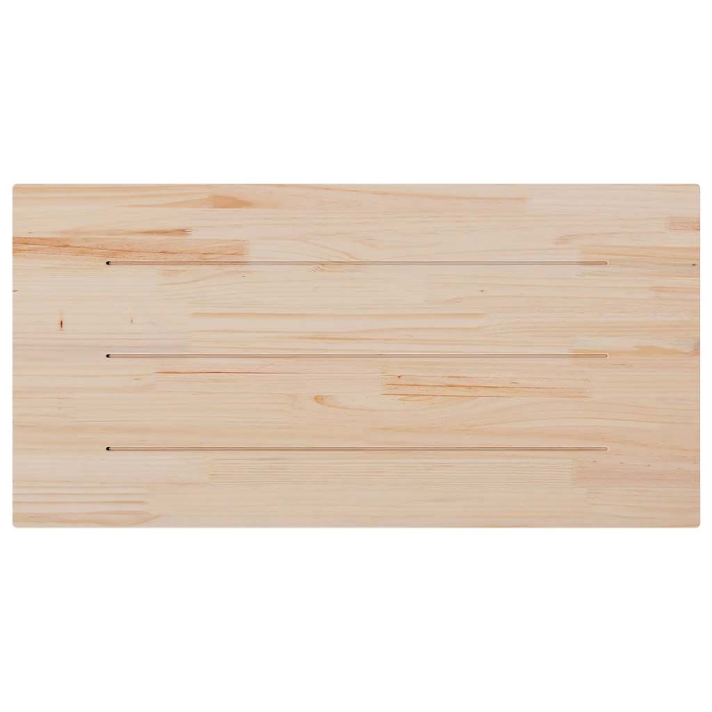 Tischplatte Weiß 80x40x2,5 cm Massivholz Kiefer Rechteckig