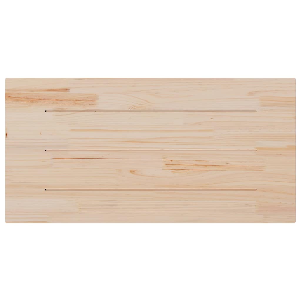 Tischplatte Weiß 100x50x2,5 cm Massivholz Kiefer Rechteckig