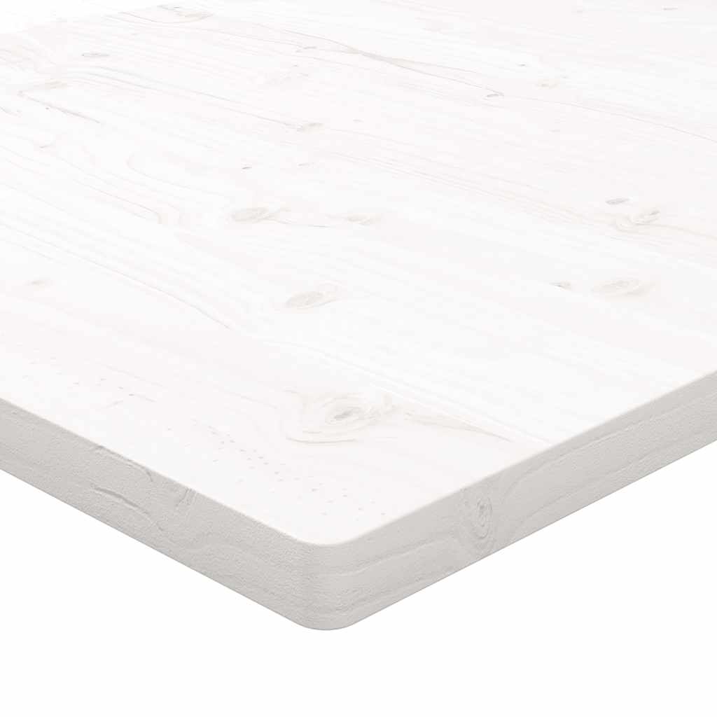 Tischplatte Weiß 110x55x2,5 cm Massivholz Kiefer Rechteckig