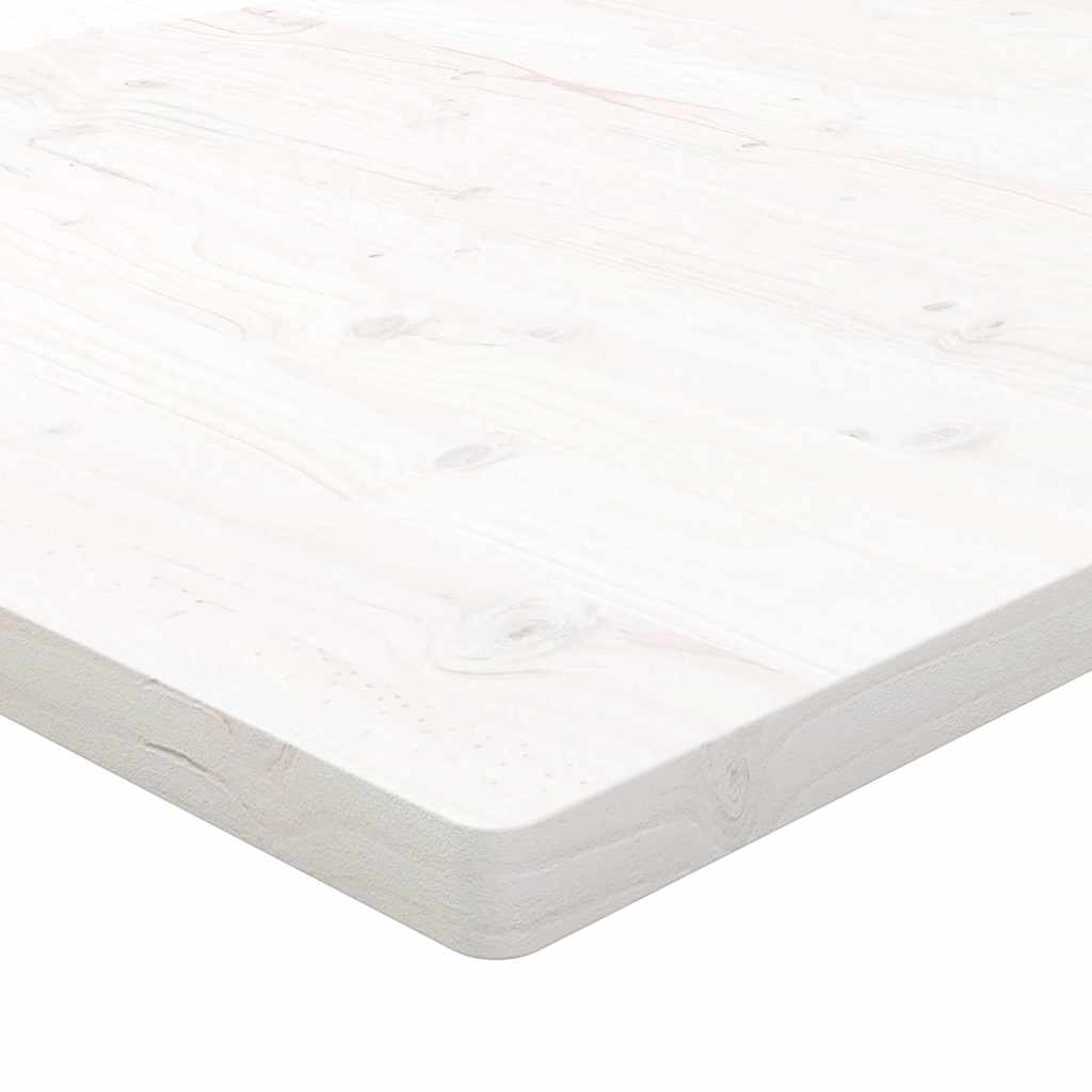 Schreibtischplatte Weiß 100x50x2,5 cm Massivholz Kiefer