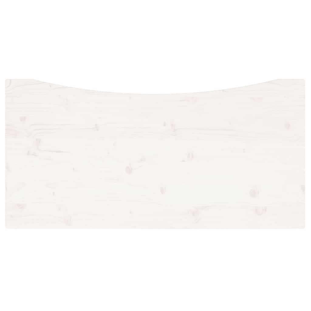 Schreibtischplatte Weiß 100x60x2,5 cm Massivholz Kiefer