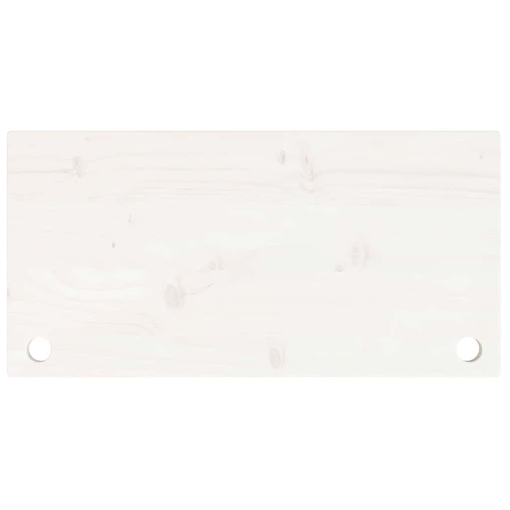 Schreibtischplatte Weiß 80x40x2,5 cm Massivholz Kiefer