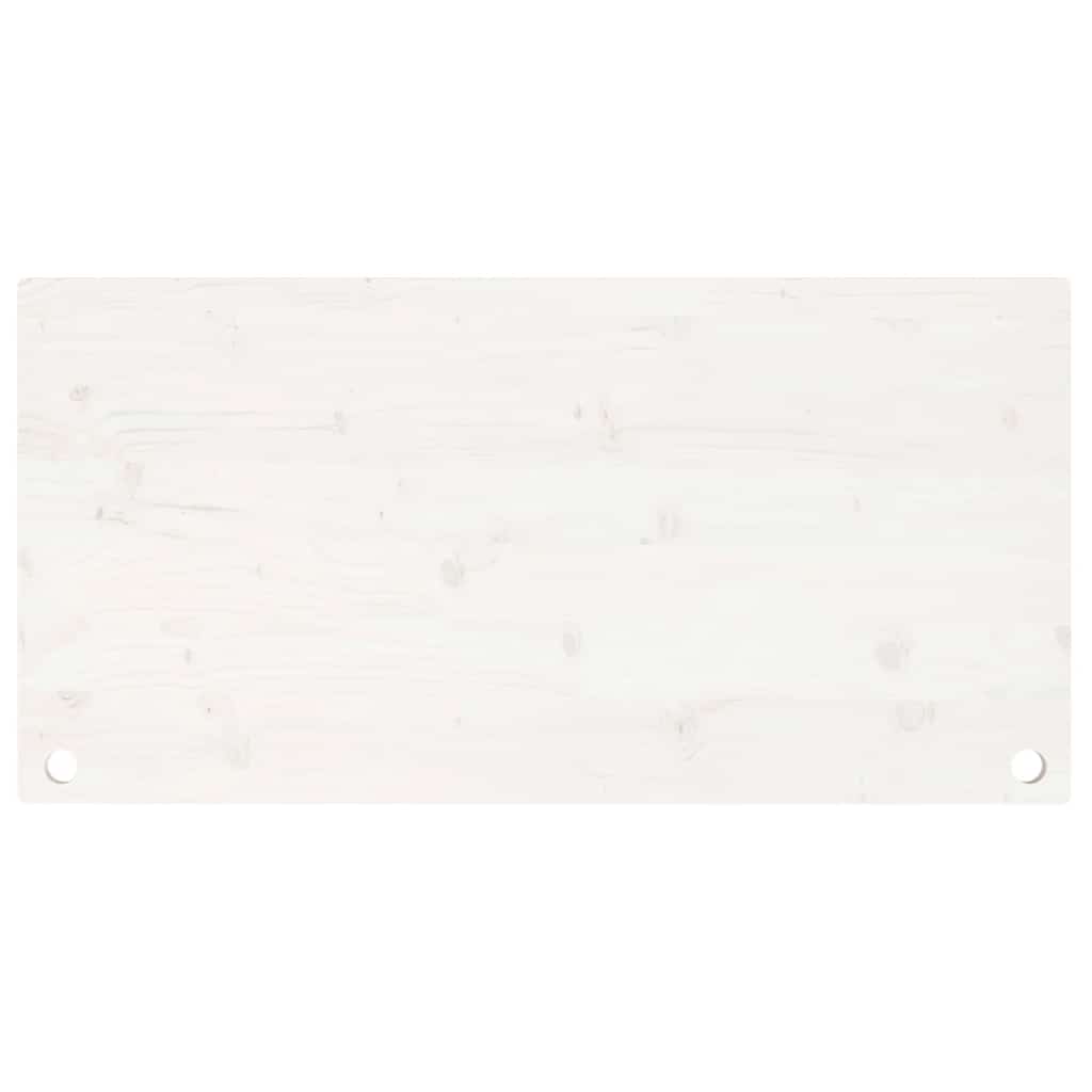 Schreibtischplatte Weiß 110x60x2,5 cm Massivholz Kiefer
