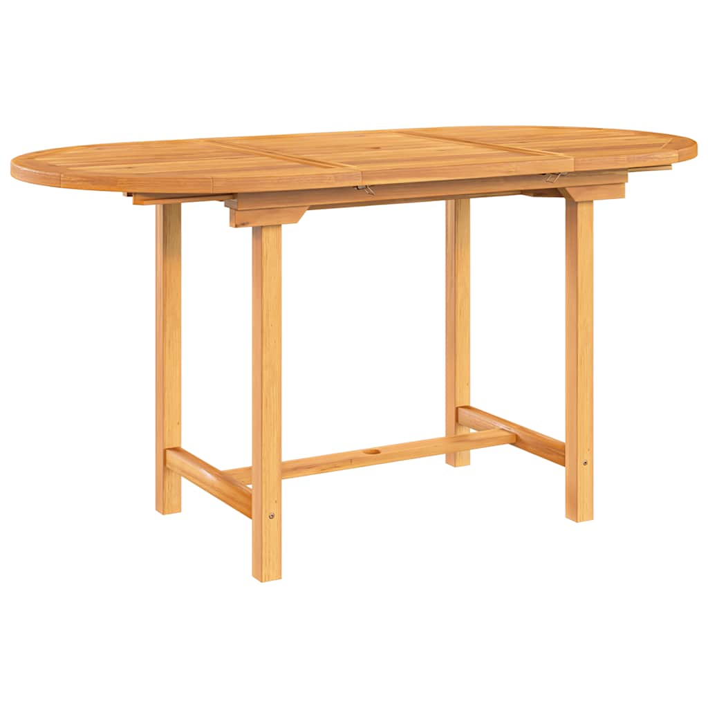 Gartentisch Ausziehbar 110-160x80x75 cm Massivholz Teak