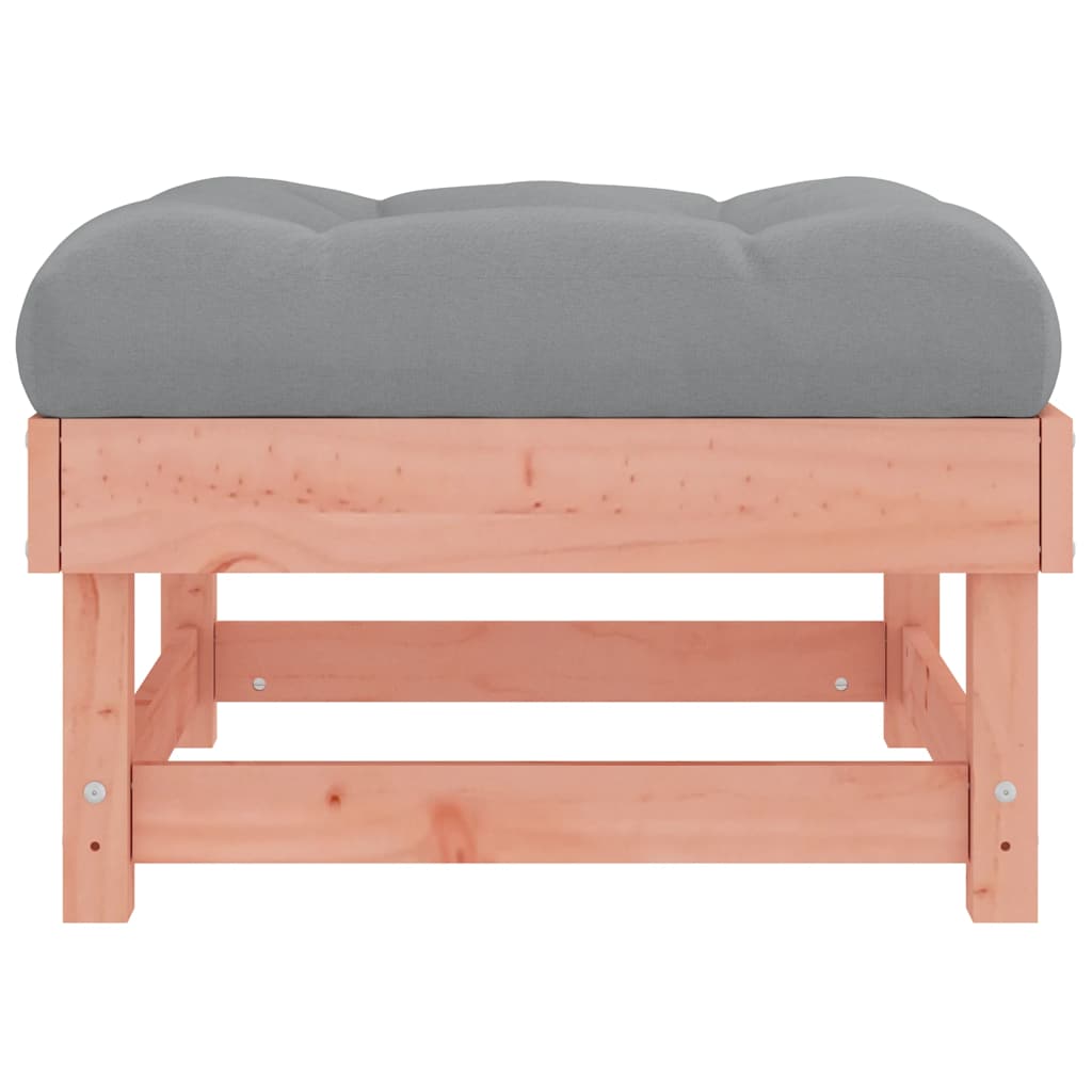 Gartenhocker mit Kissen Massivholz Douglasie