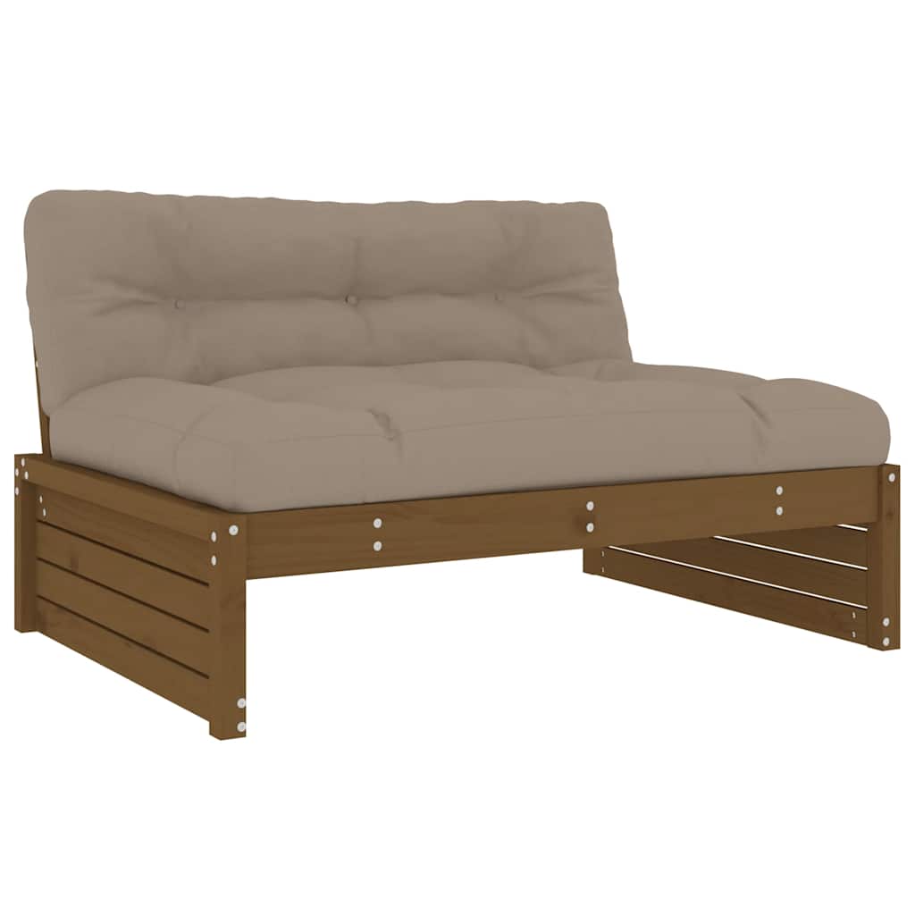 Mittelsofa Honigbraun 120x80 cm Massivholz Kiefer