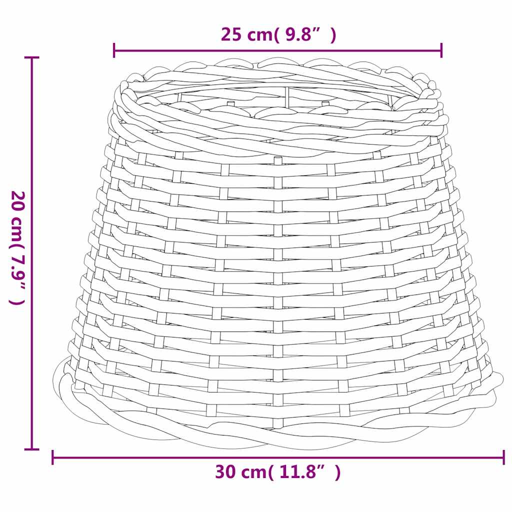 Lampenschirm Braun Ø30x20 cm Korbweide