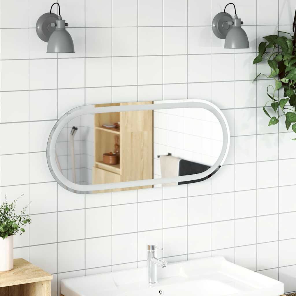 LED-Badspiegel 90x40 cm Oval