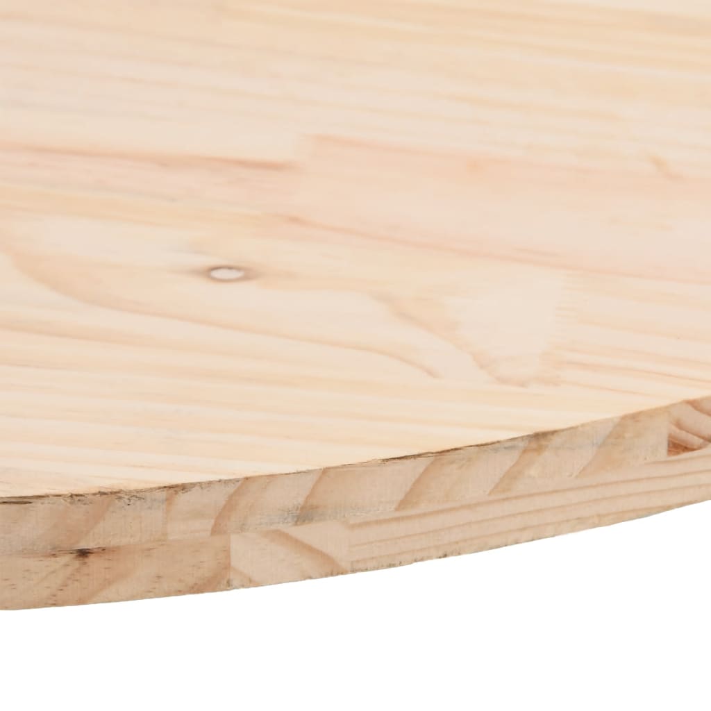Tischplatte 70x35x2,5 cm Massivholz Kiefer Oval