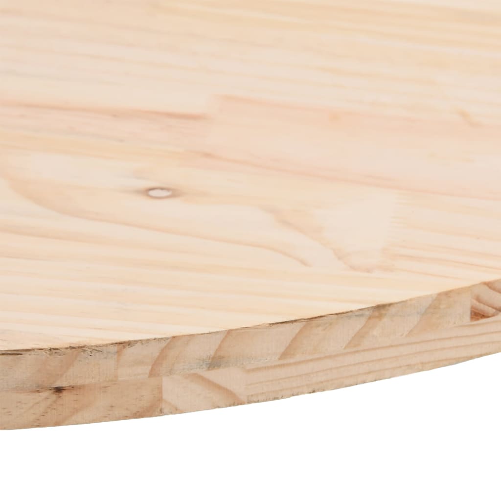 Tischplatte 90x45x2,5 cm Massivholz Kiefer Oval