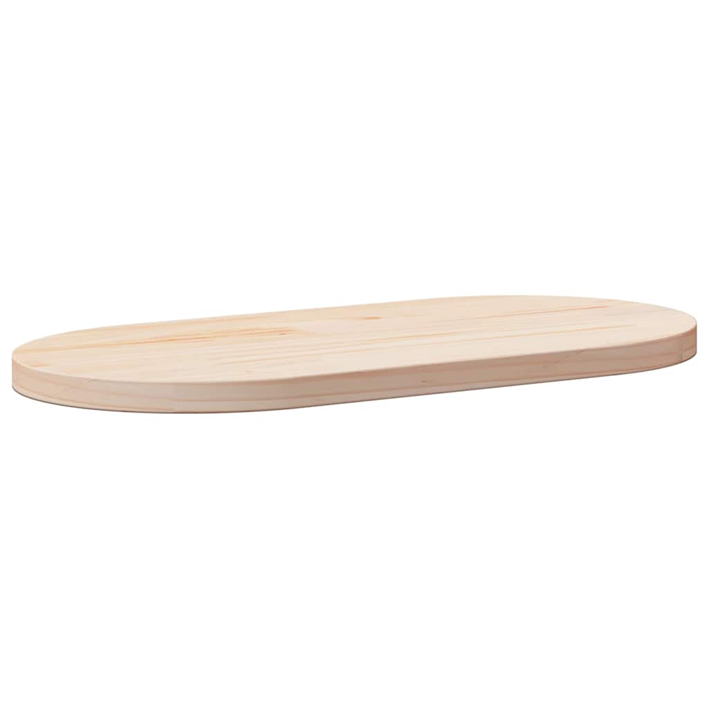Tischplatte 60x30x2,5 cm Massivholz Kiefer Oval