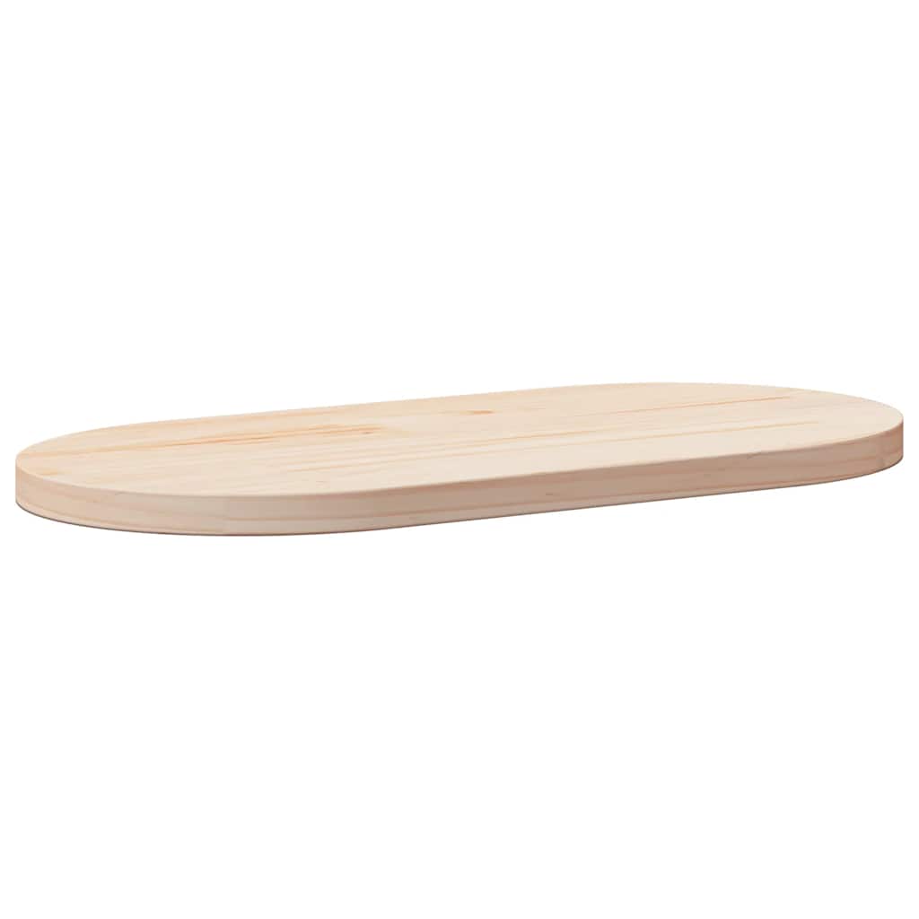 Tischplatte 70x35x2,5 cm Massivholz Kiefer Oval